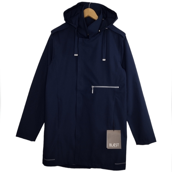 NWT Blaest Stockholm CityCoat Rain Waterproof Functional Minimalist Jacket Sz S - Picture 1 of 16